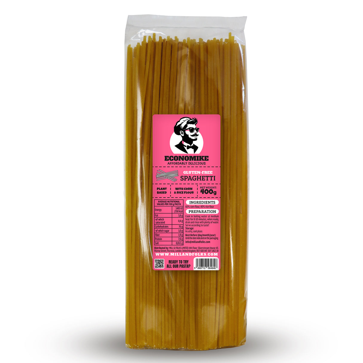 Economike Glutenfreie Mais-Reis-Nudelspaghetti 400g