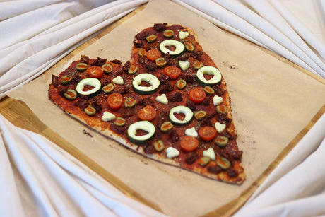 Heart pizza