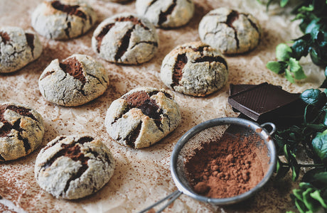 Puffy chocolate and orange flavoured cookie