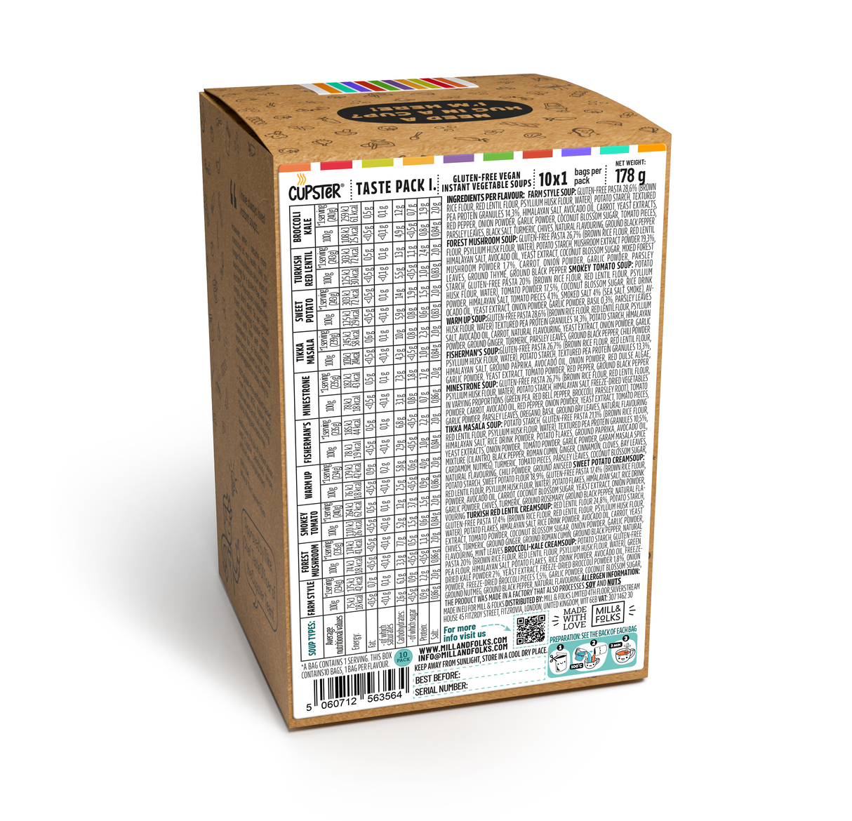 Cupster Instant Suppe Geschmackspaket I.