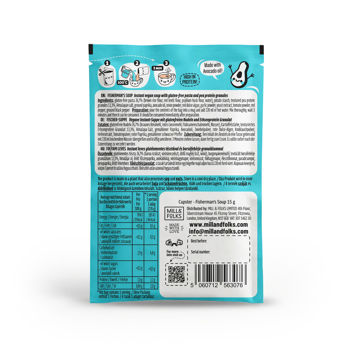 Cupster sofortige Fischersuppe 15g