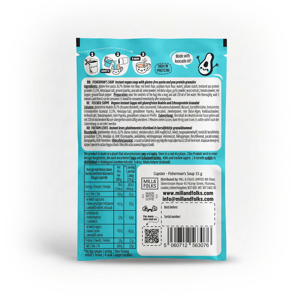 Cupster sofortiger Fischersuppe 10er Pack (10x15g)