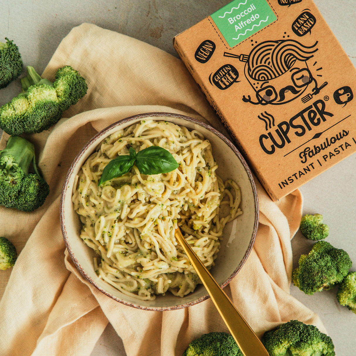 Cupster Instant Not Alfredo Brokkoli-Nudeln 94g