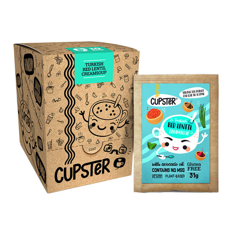 Cupster instant turkish red lentil creamsoup 10 pack (10x31g)