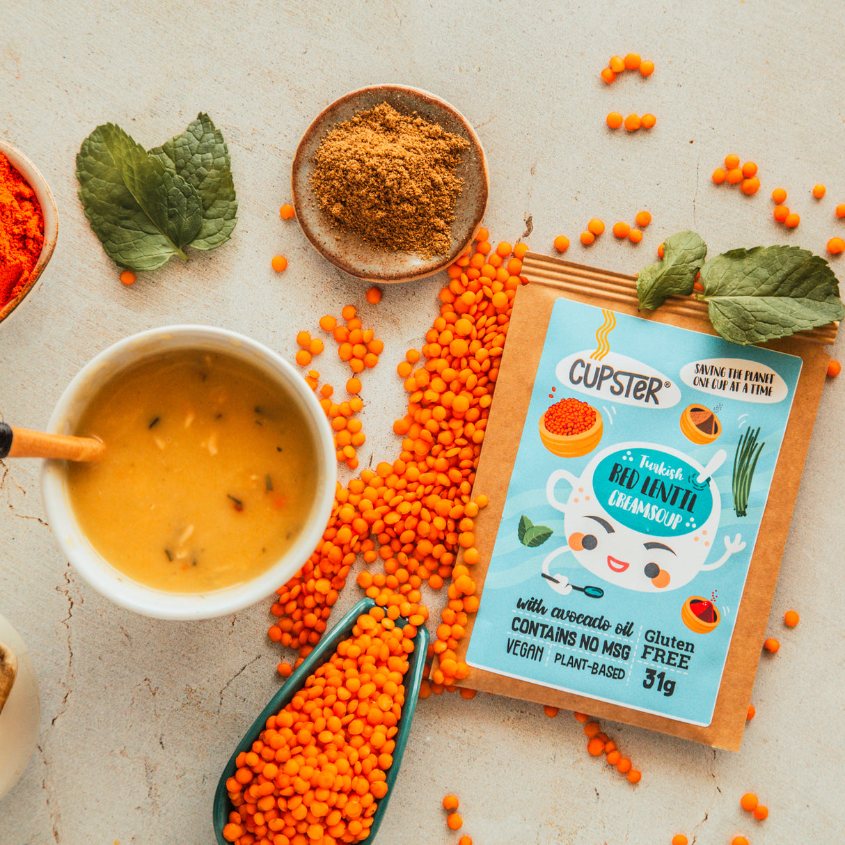 Cupster Instant türkische rote Linsencremesuppe 31g