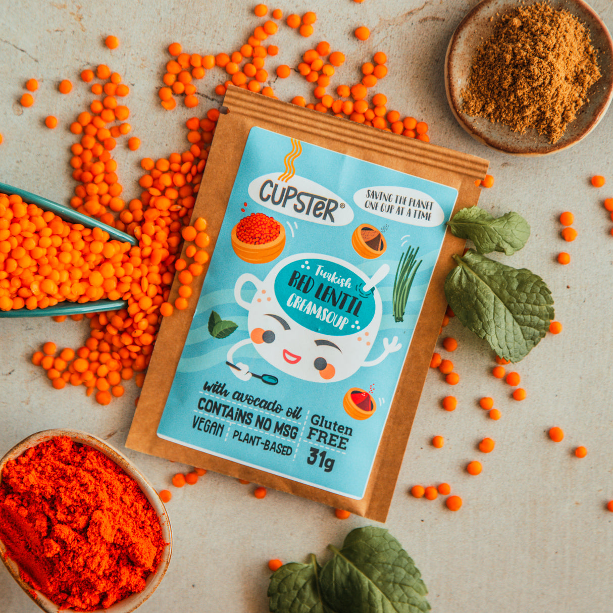 Cupster Instant türkische rote Linsencremesuppe 31g