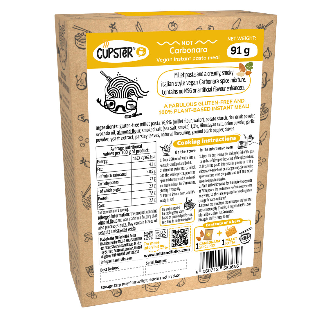 Cupster Instant Nudeln ohne Carbonara, 91 g