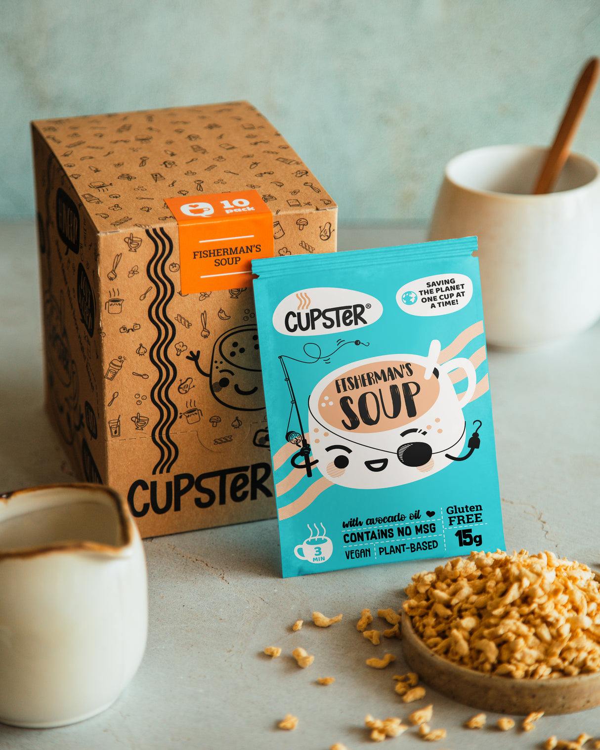 Cupster sofortiger Fischersuppe 10er Pack (10x15g)