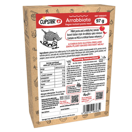 Cupster Instant Arrabbiata Pasta 97g