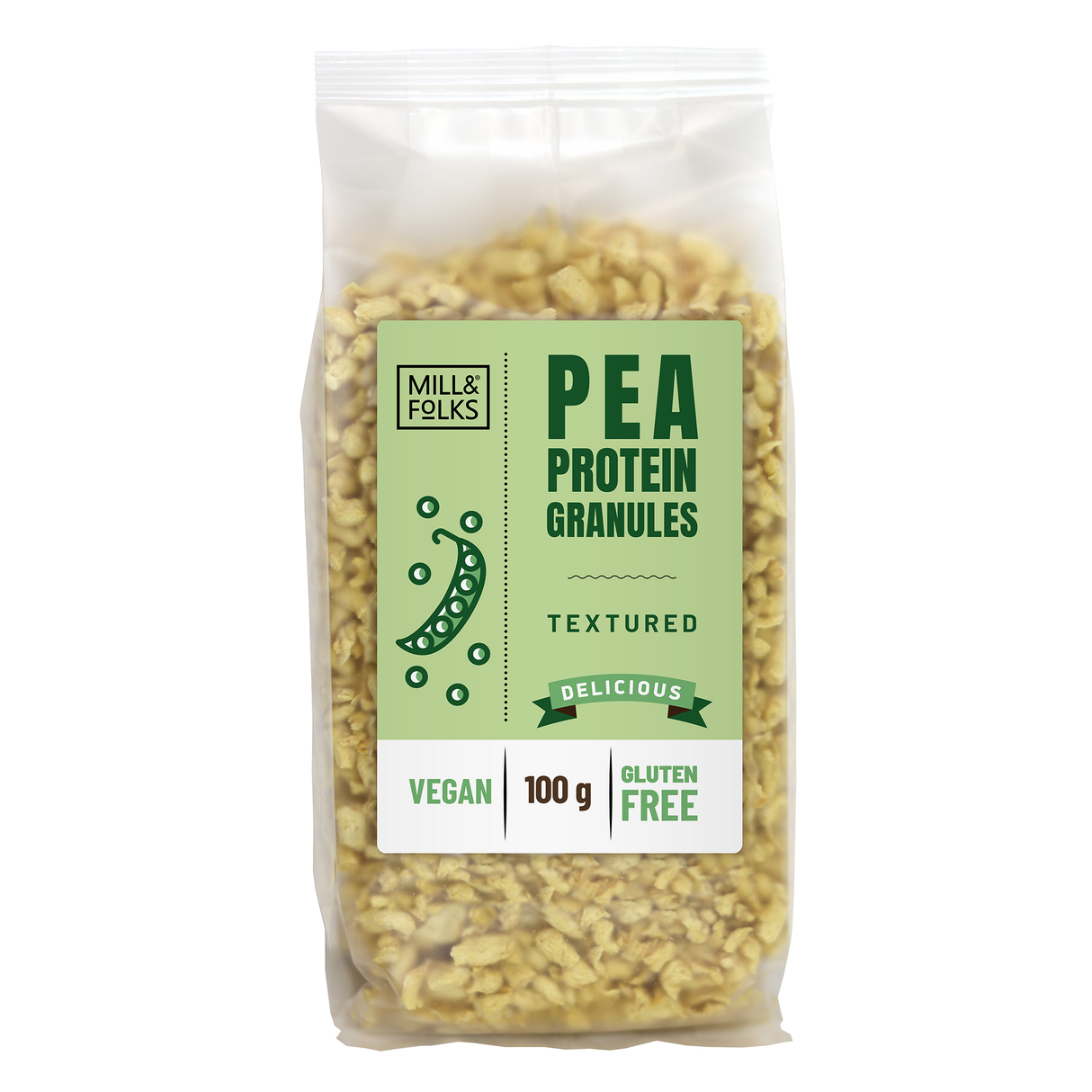 Erbsenprotein Granulat 100g