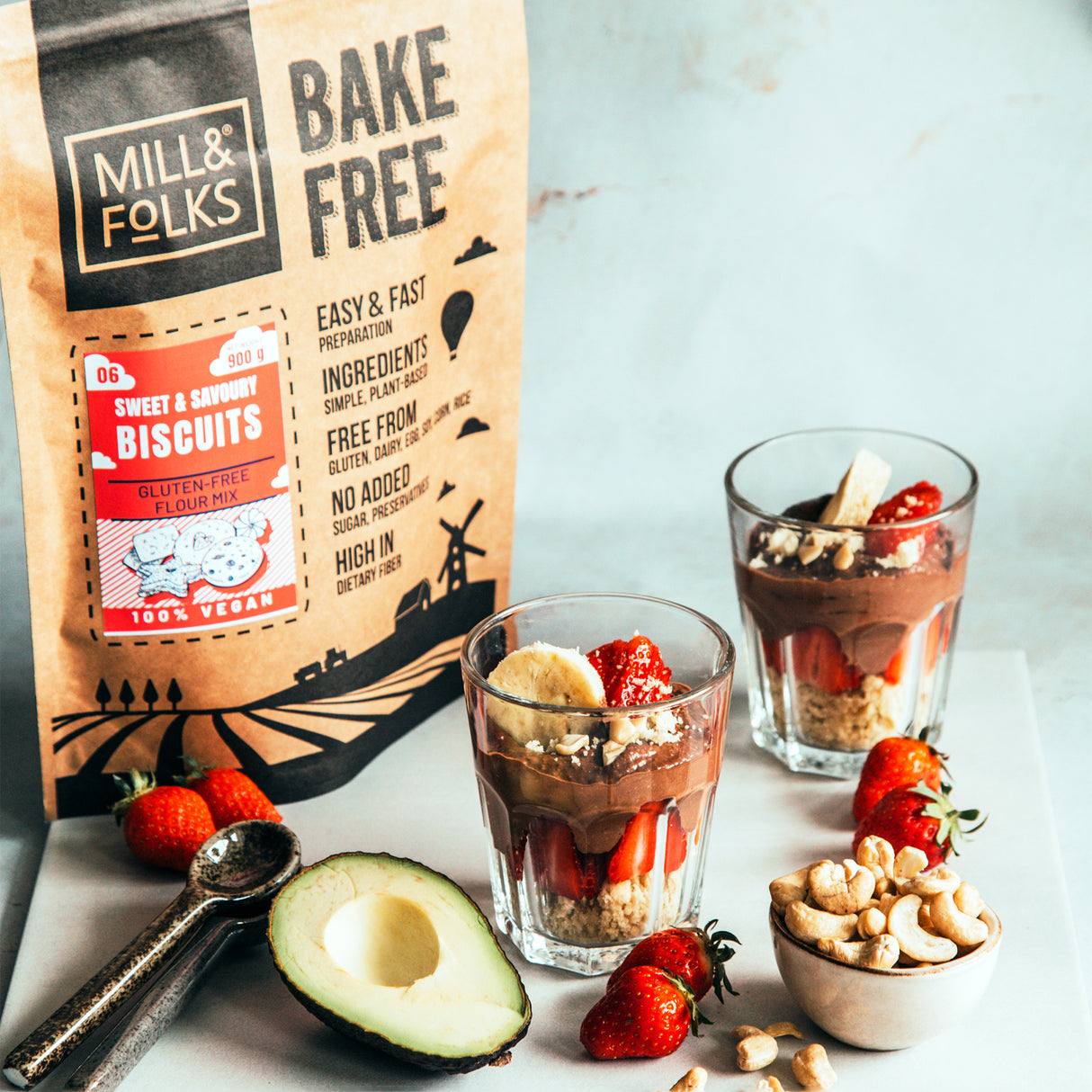 Bake-Free Süßes und herzhaftes Keksmehlgemisch 900g