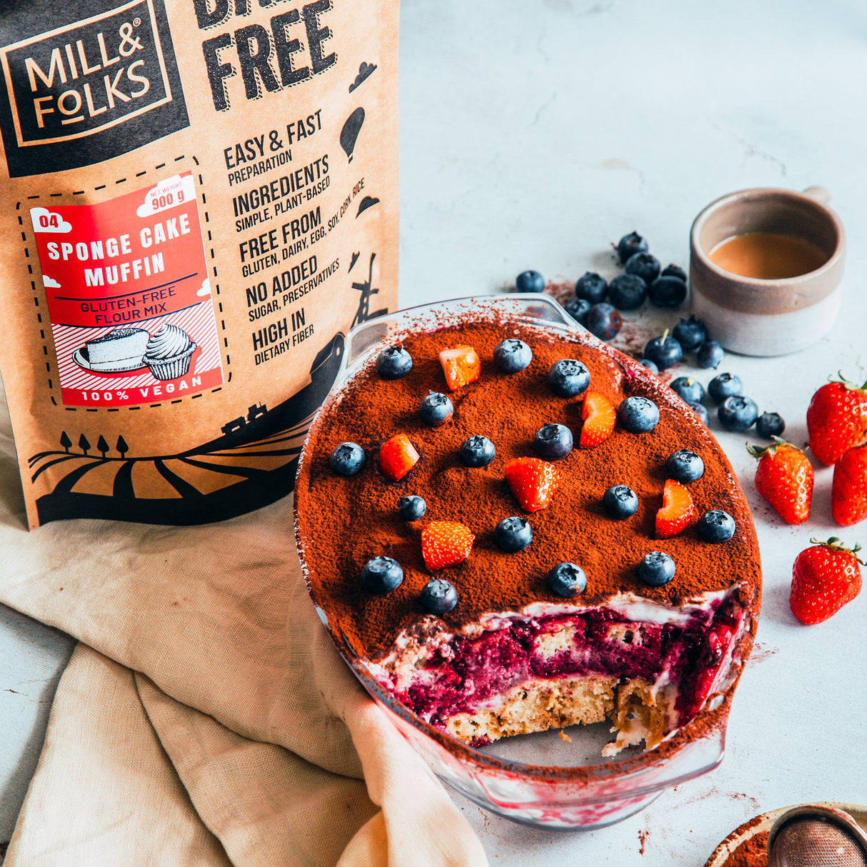 Bake-Free Schwammkuchen - Muffin - Cupcake Mehlmischung 900g