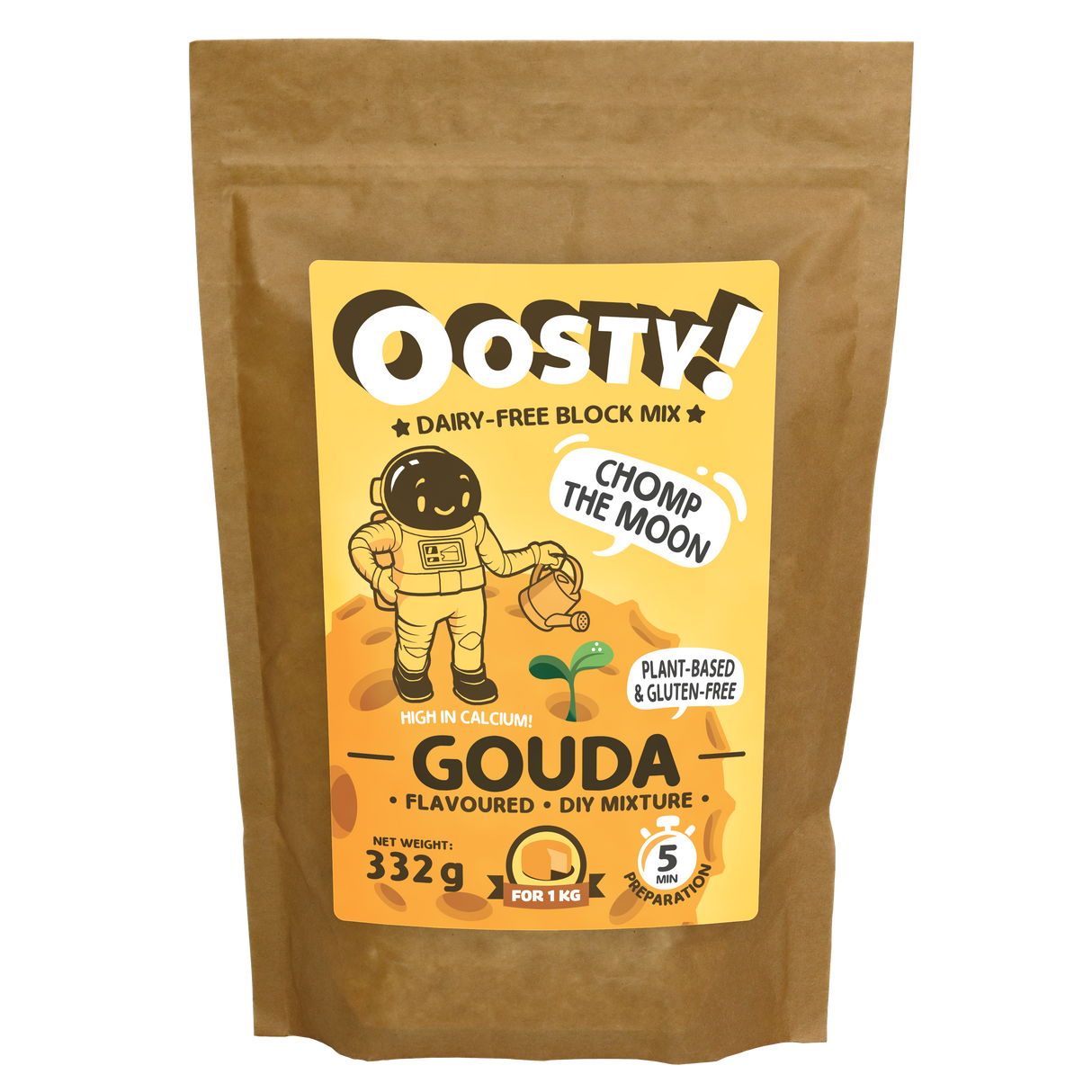 Oosty Gouda-Geschmack pflanzliche Mischung 332g (Zur Zubereitung von 1kg pflanzlichem Block)