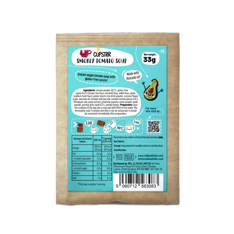 Cupster instant smokey tomato soup 33g