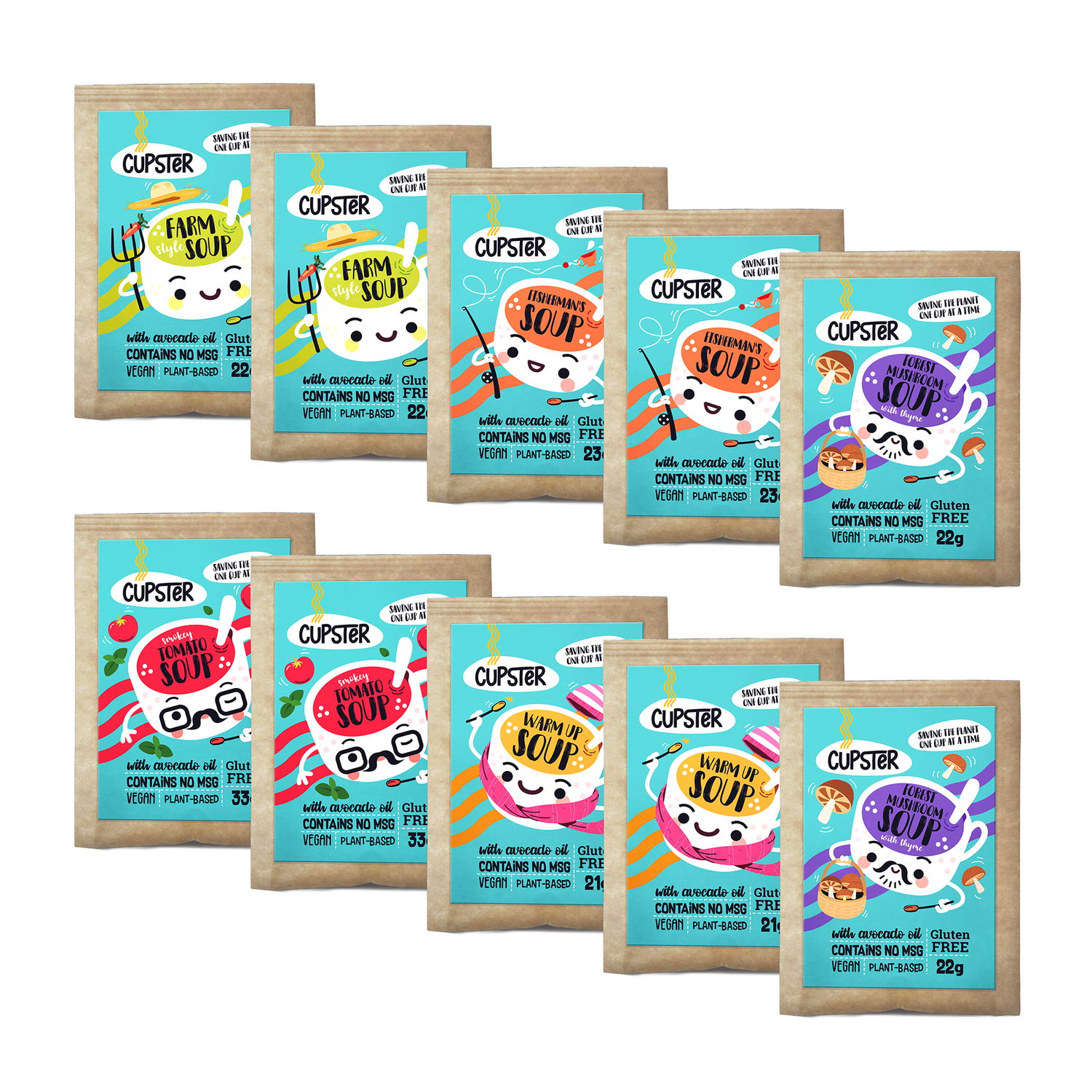 Cupster instant soup variety pack